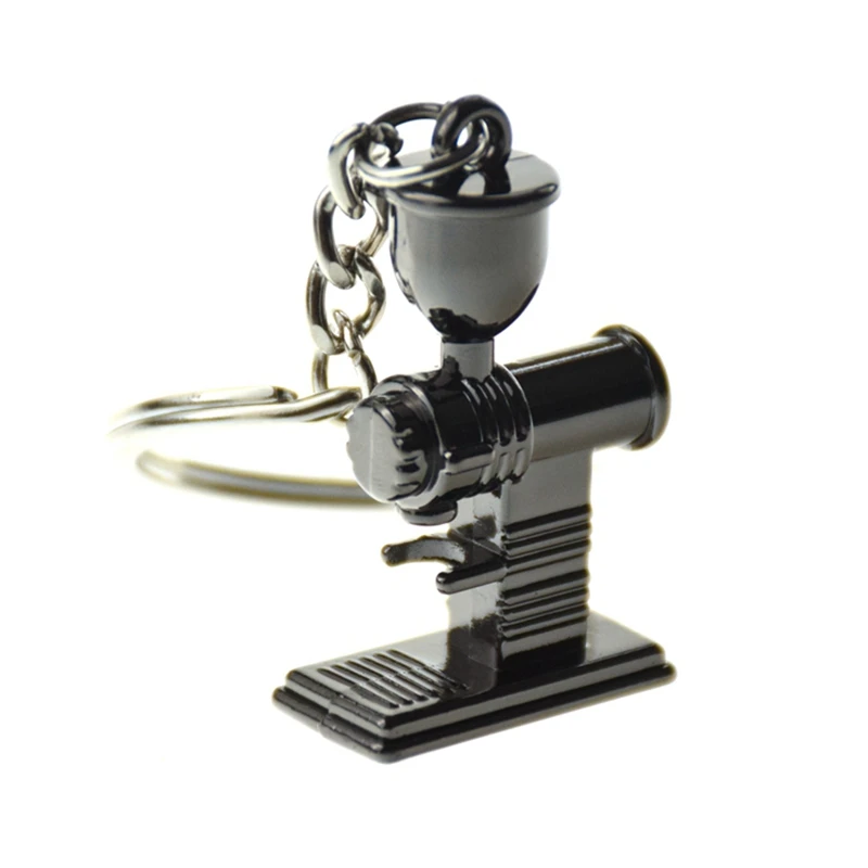 Креативный брелок для бариста в форме кофейного прибора металлический