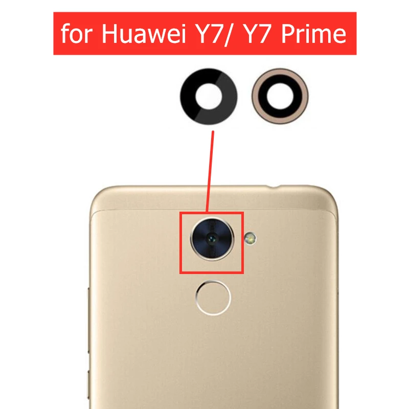 Стеклянный объектив для задней камеры Huawei Y7/Huawei Y7 Prime запасные части ремонта и