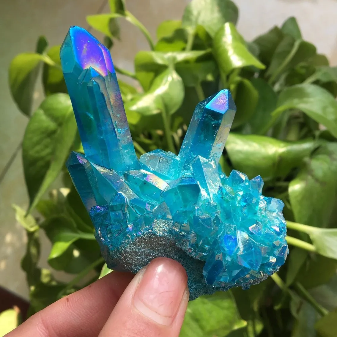 Красивая аура Ангел кварцевый кластер естественное покрытие цвет заживляющий