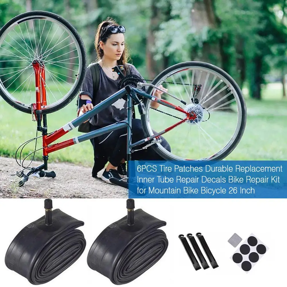 

6PCS 26 Inch Bike Tube Bicycle Tube Mountain Tube With Bike Tube Repair Tool Kits Great Heat-resistance And Anti-aging