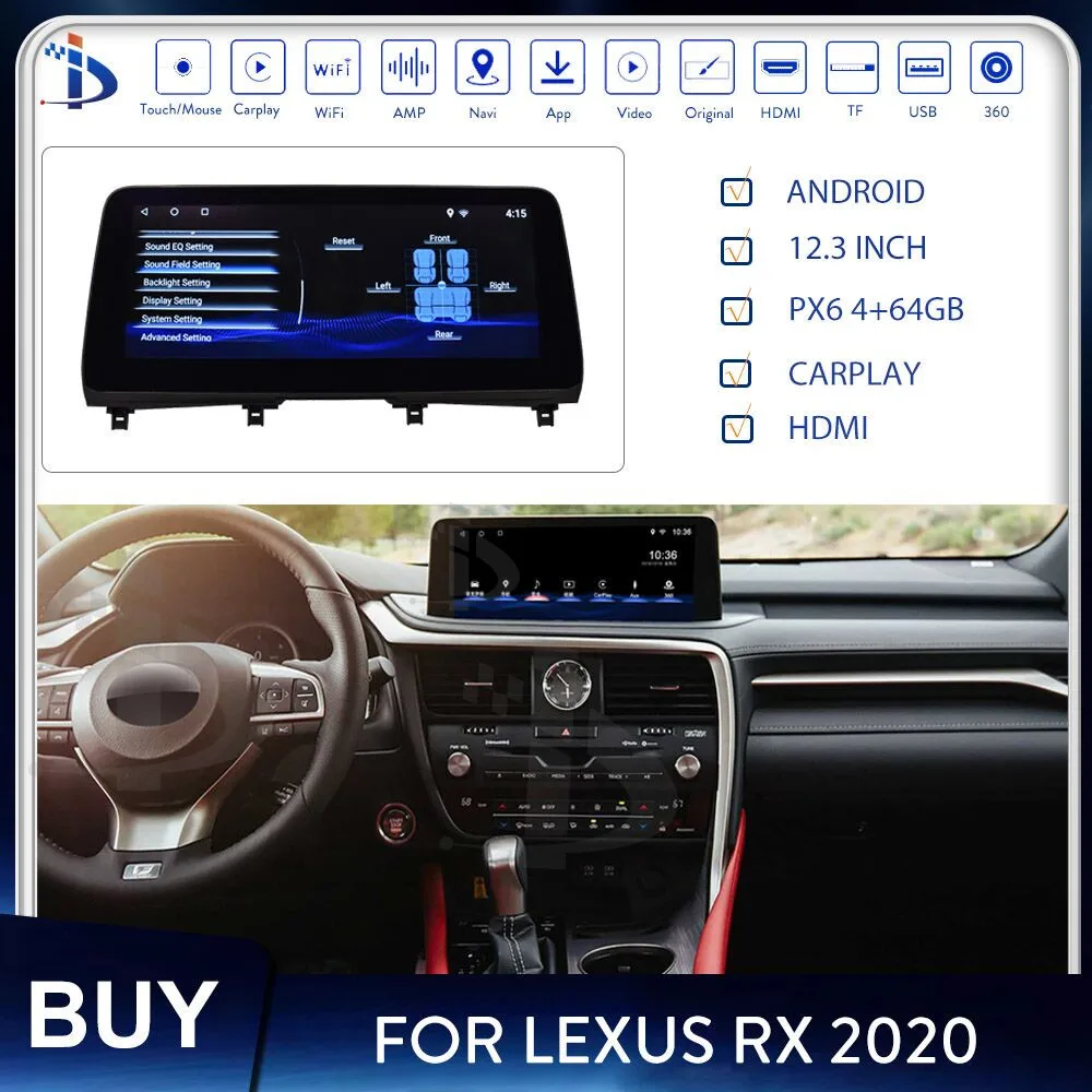 12.3 inch Android Player for Lexus RX RX300 RX350 RX450 2020 car...