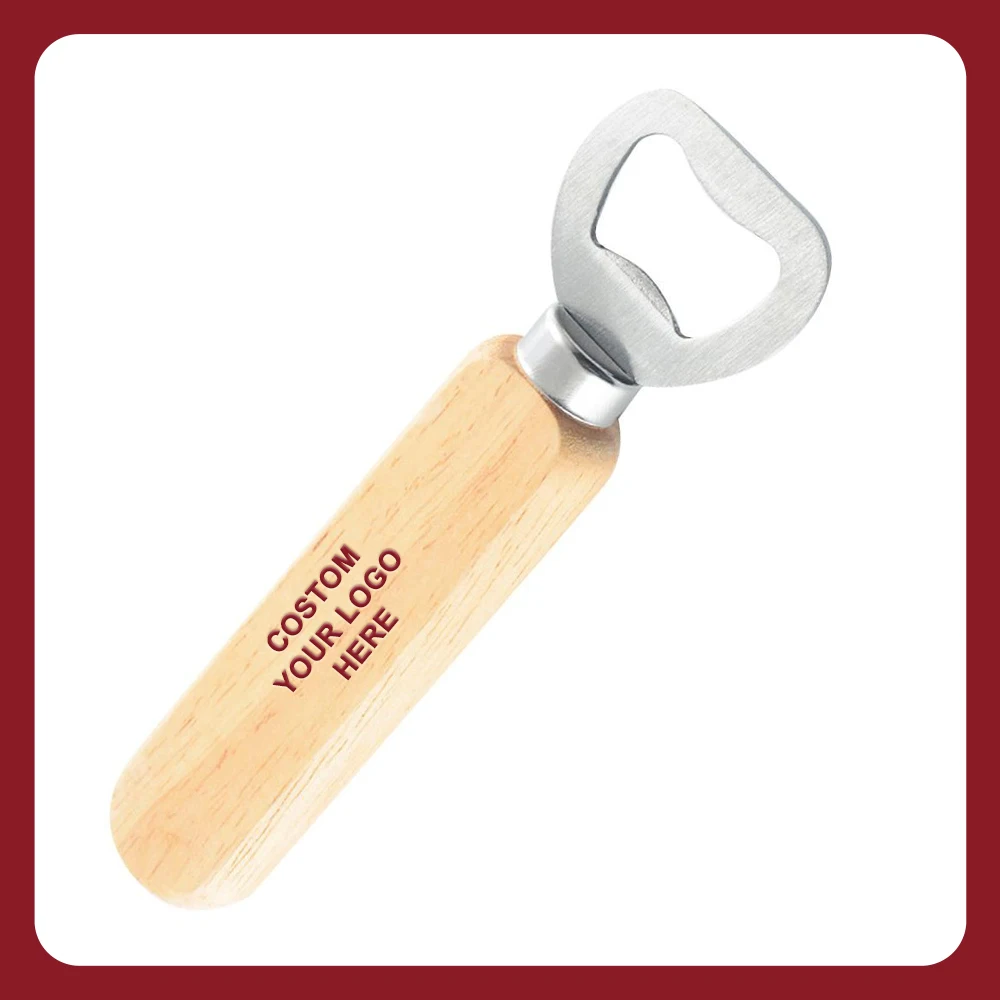 

Custom brand gift personalized wood handle beer bottle openers bar blade LOGO