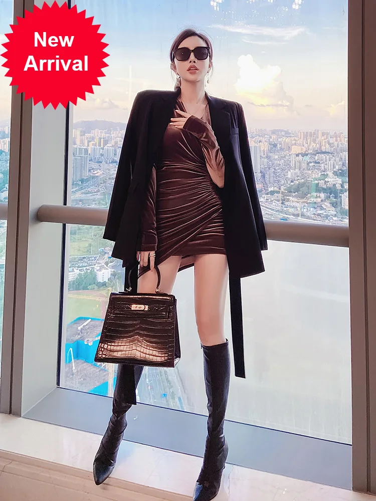 

Women's Korean-style loose Korean-style short casual British style design style small black suit