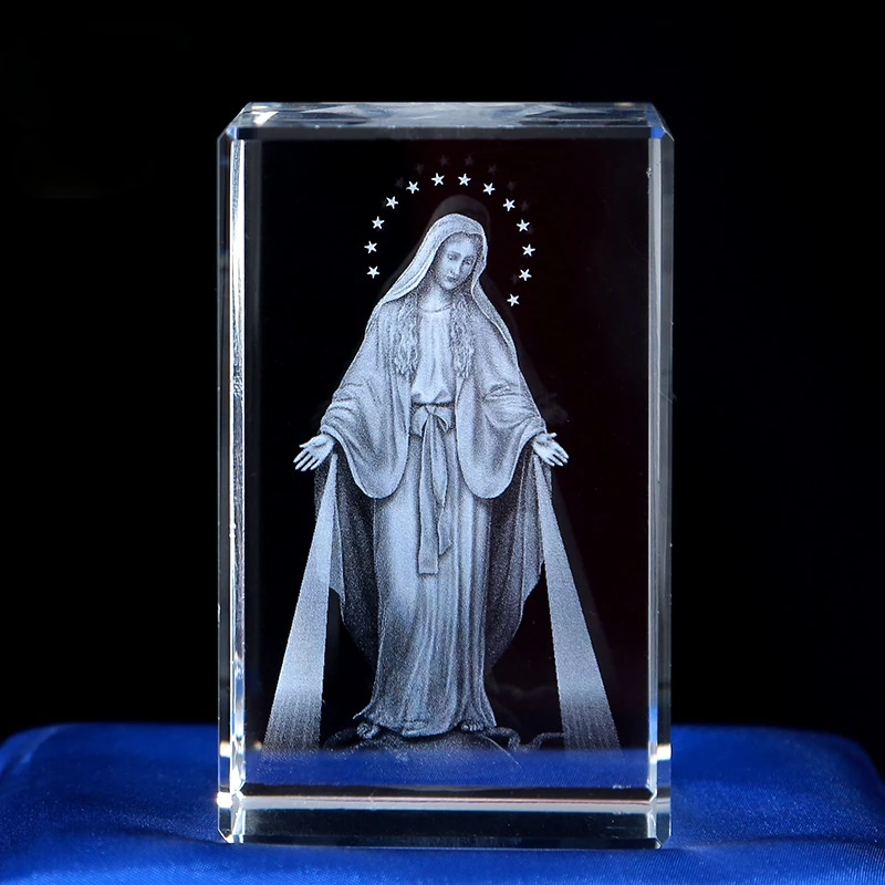 

Creative Crystal Inner Carving Decoration Home Decoration Catholic Virgin Mary Religious Souvenirs Crafts Home Decorations