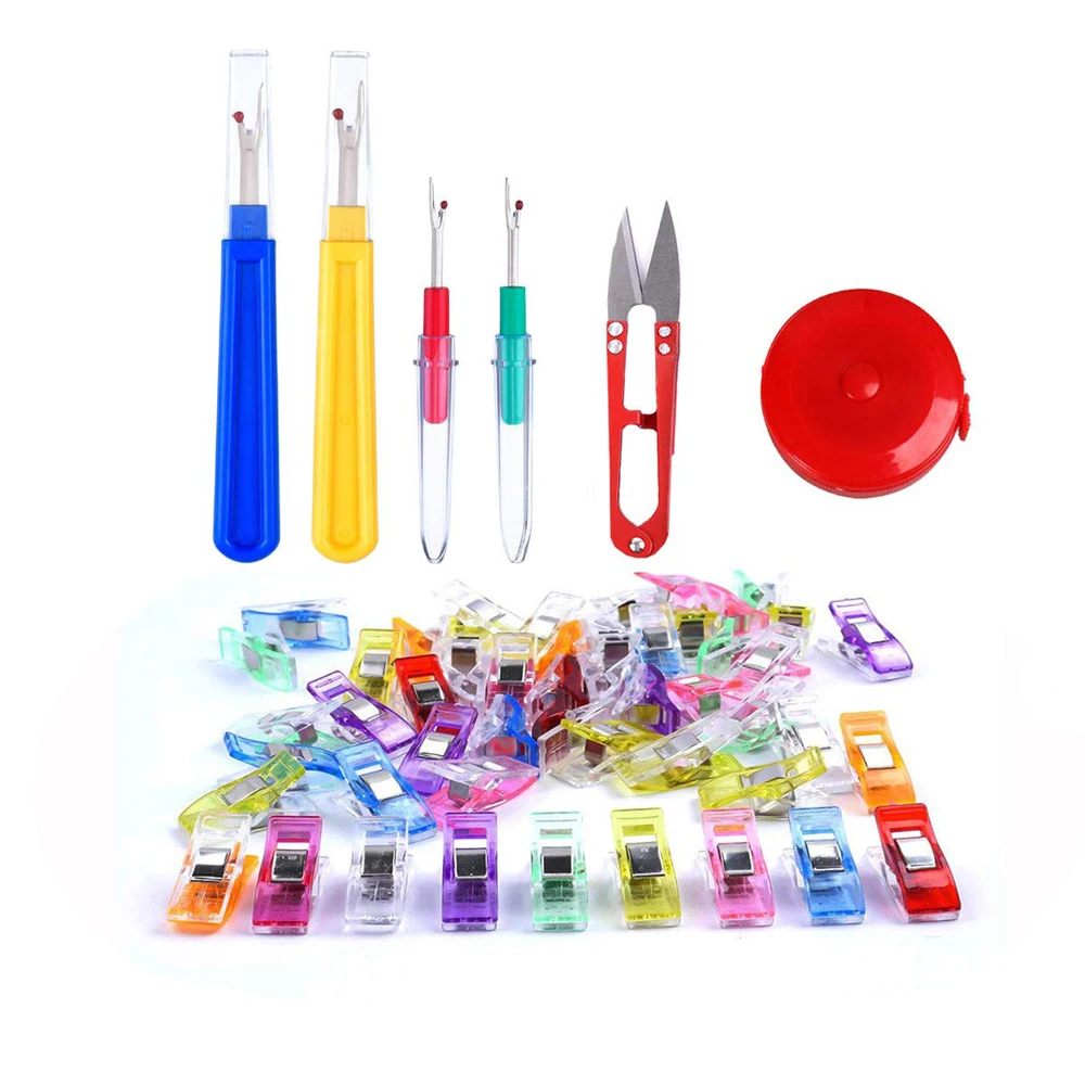 

36Pcs Hand Sewing Tools Set Quilting Sewing Clips & Seam Rippers & U-shaped Scissors Thread Cutter DIY Sewing Tools