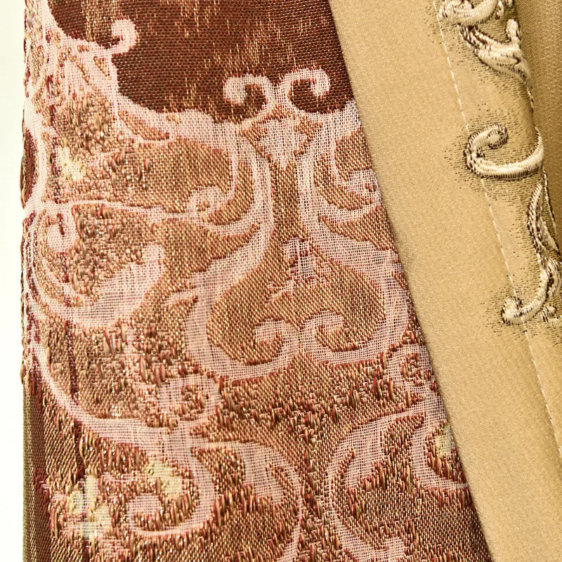 Европейская роскошная элегантная вышитая тканевая занавеска для виллы гостиной