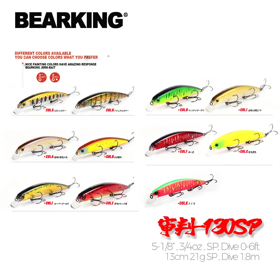 

1pcs 13cm 21g SP depth1.8m Top fishing lures Wobbler hard bait quality professional minnow for fishing tackle