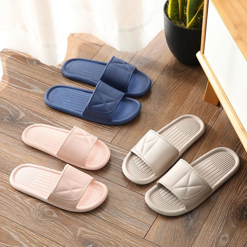 

2021 New Women Summer Slippers Bottom Indoor Home Slides House Bathroom Non-Slip Soft Massage Sole Cool Slippers