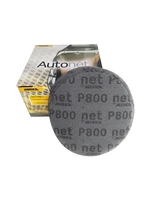 50pcs 6 inch 150 mm aluminum oxide dust free and anti blocking abrasive mirka sandpaper mesh disc sandpaper car surface sanding