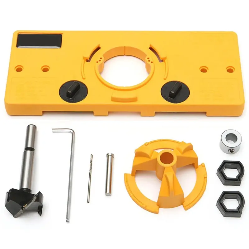 

26 мм 35 мм круглая чашка Стиль со скрытым стерженем Джиг Комплект сверла шкаф двери отверстие локатор инструменты деревообрабатывающие стол...