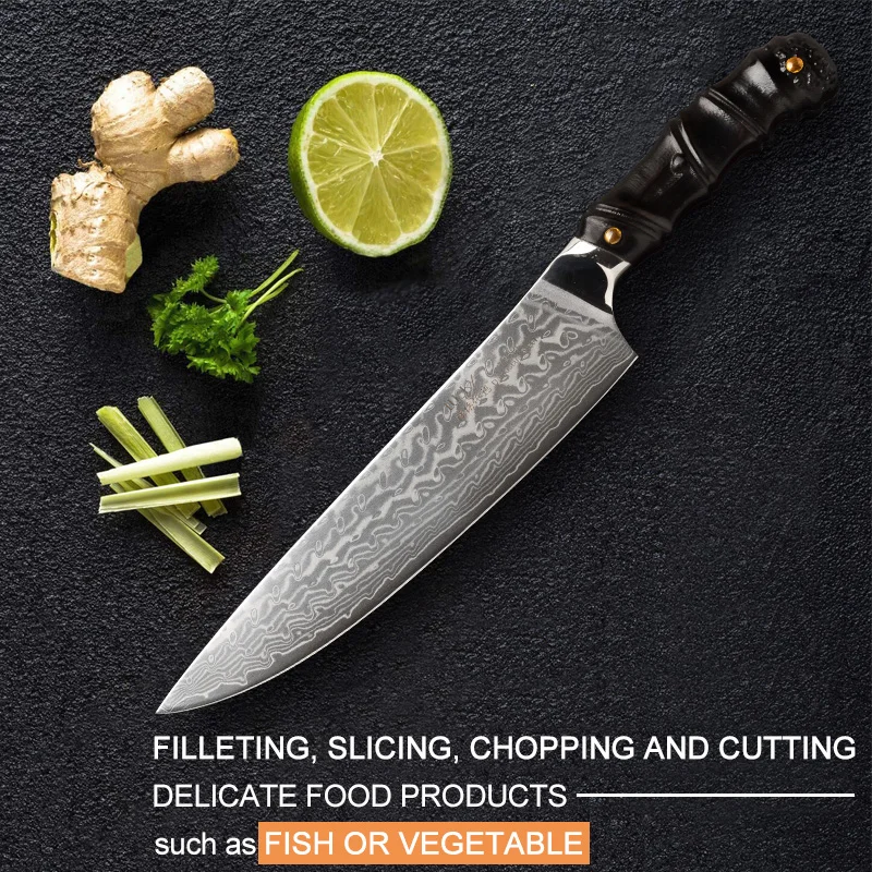 8 дюймовый поварский Ножи для Кухня с высоким содержанием углерода японской