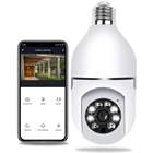 Лампа E27, Wi-Fi, PTZ-камера, 3 Мп, лампа 360 градусов, Радионяня, цветное ночное видение, двойное освещение, автоматическое отслеживание, приложение YILOT