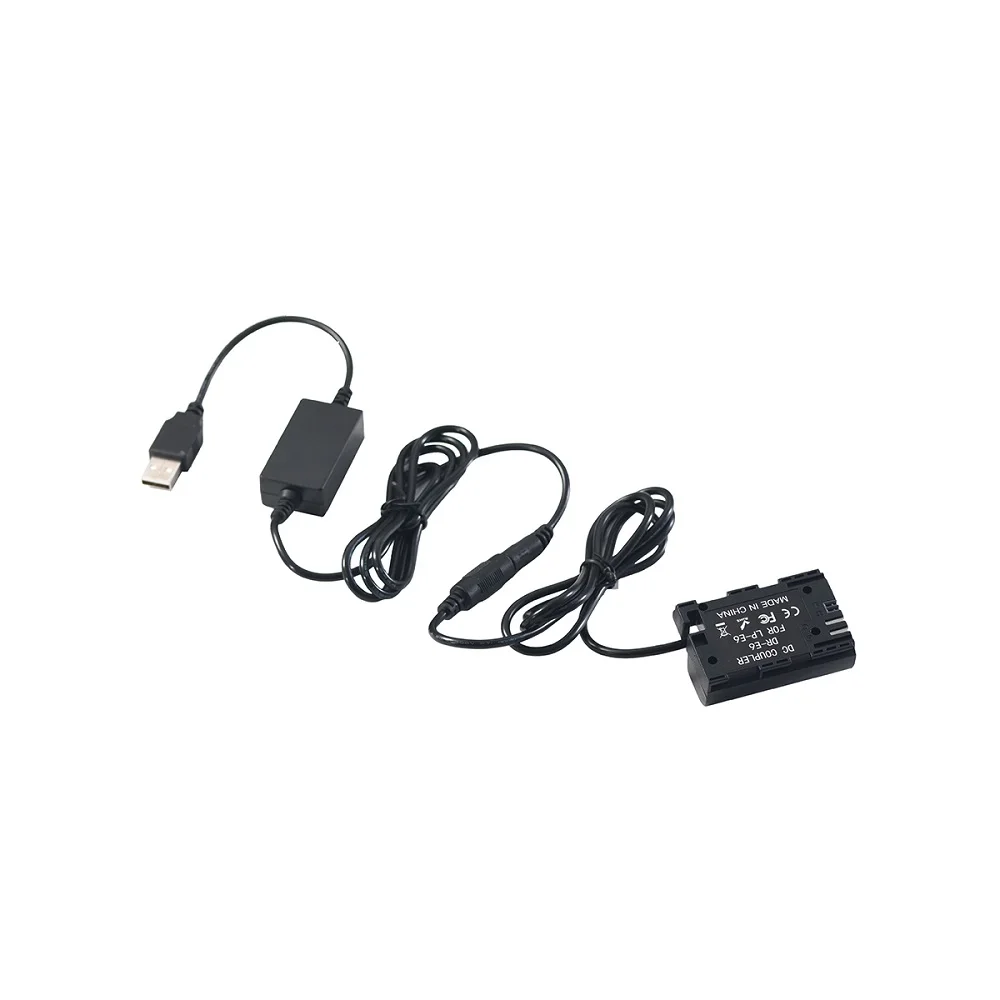 USB 5 В муляж аккумулятора и кабель для подключения внешнего источника питания Canon