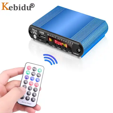 Аудио модуль KEBIDU USB/TF/FM, Bluetooth MP3 декодер, плата с алюминиевым корпусом, поддержка записи вызовов, цветной экран