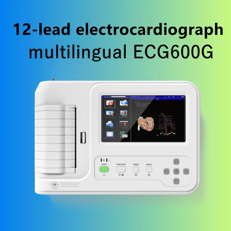 

Цифровой 12-свинцовый электрокардиограф CONTEC ECG600G CE ECG monitor EKG многоязычный аппарат