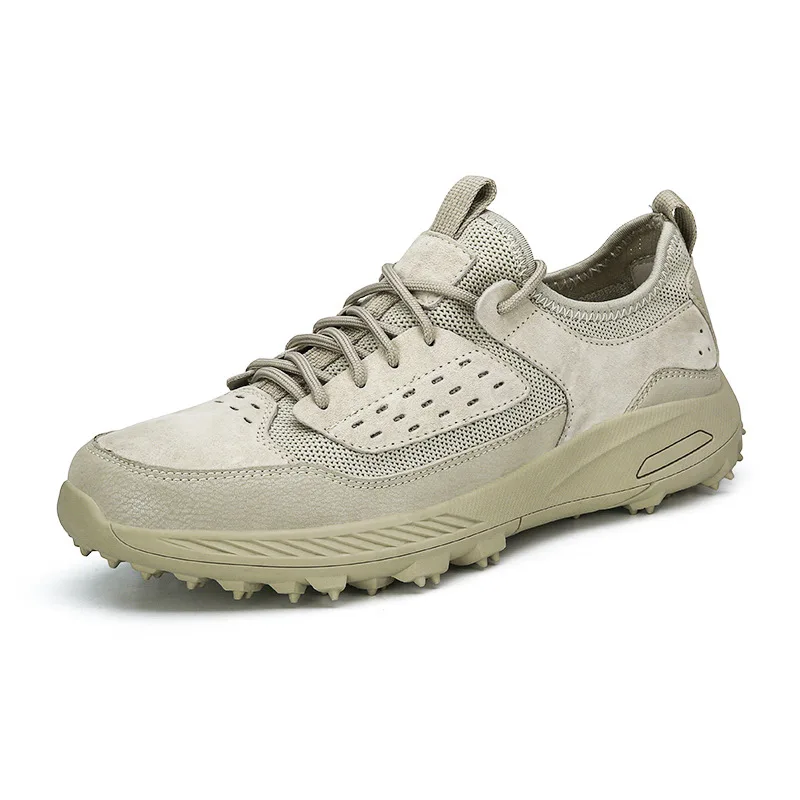 

Retro Solid Color Men's Shoes Spring New Sports Outdoor Mesh Shoes Men's Flat-bottom Breathable Non-slip Travel Shoes Sneakers
