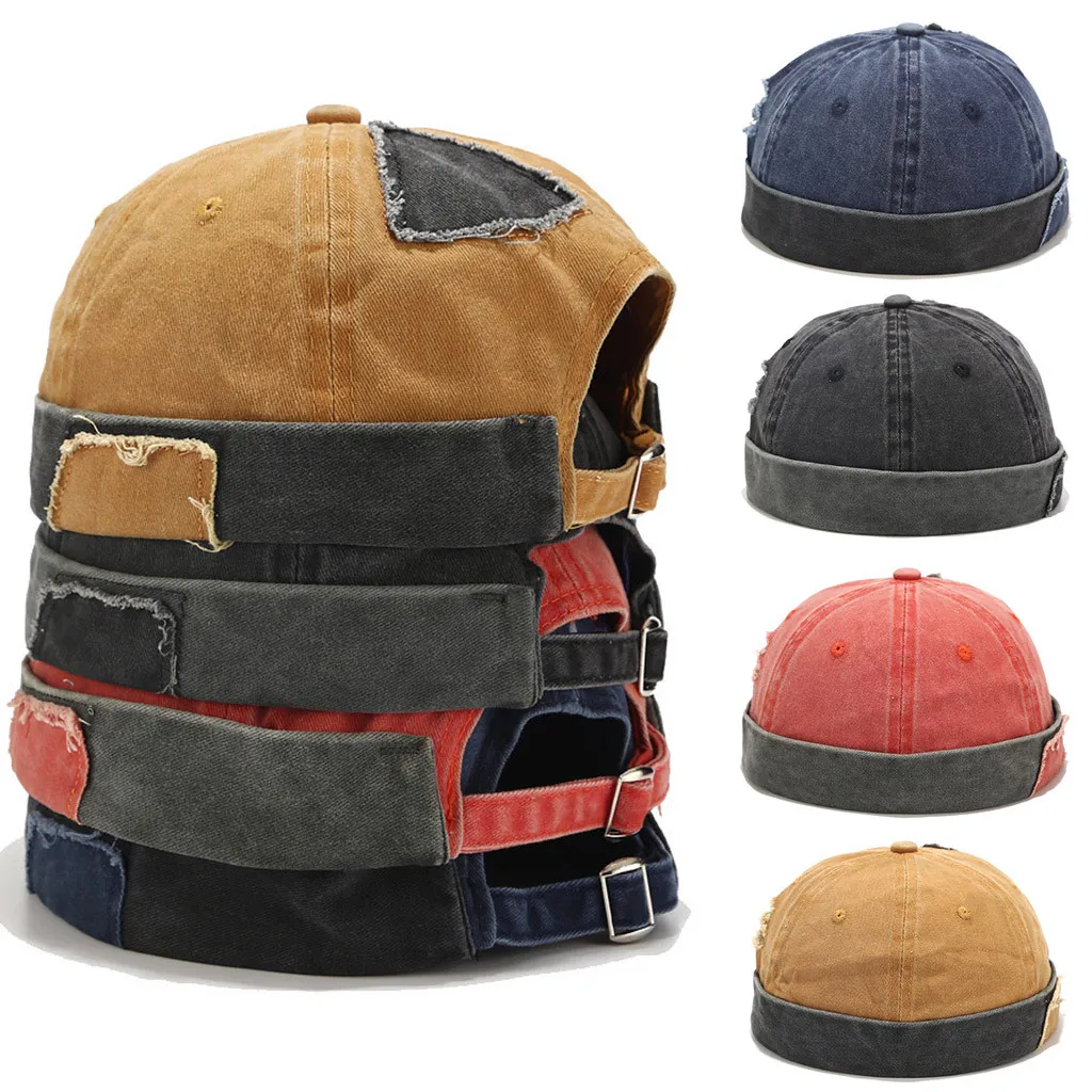 Мужская Женская кепка повседневная Docker моряк механик без полей с дырками летняя