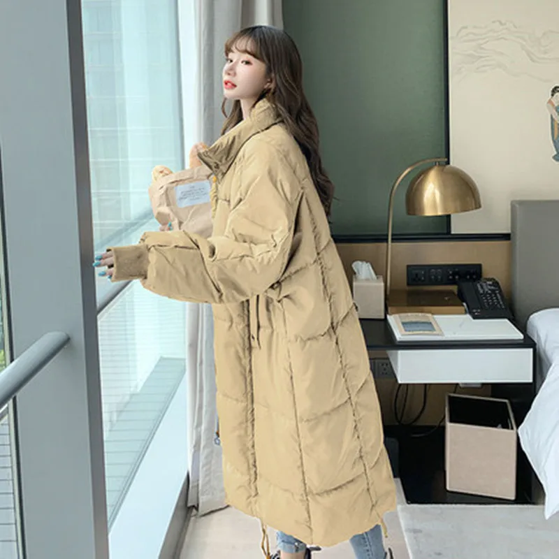 

Women Winter New Fashion Solid Color Long Thick Warm Parkas Female Slim Elegant Brand Outerwear Ladies Sweet Casual Coats ML610