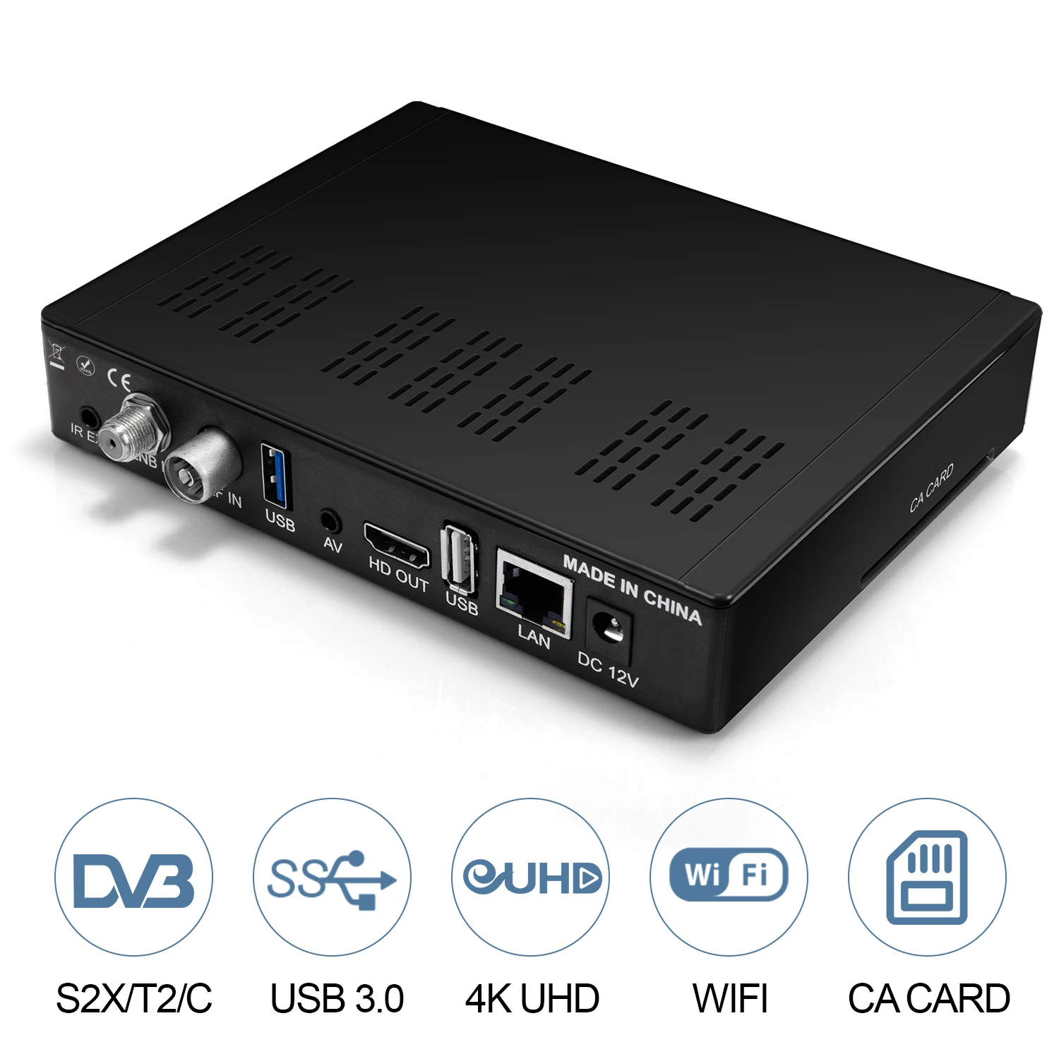 Bestellen Neueste Hitube 4K Combo Plus UHD Linux E2 Satellite Empfänger Mit DVB-S2X Multistream Und DVB-C/T2 Tuner, Hitube E2 Sat Empfänger