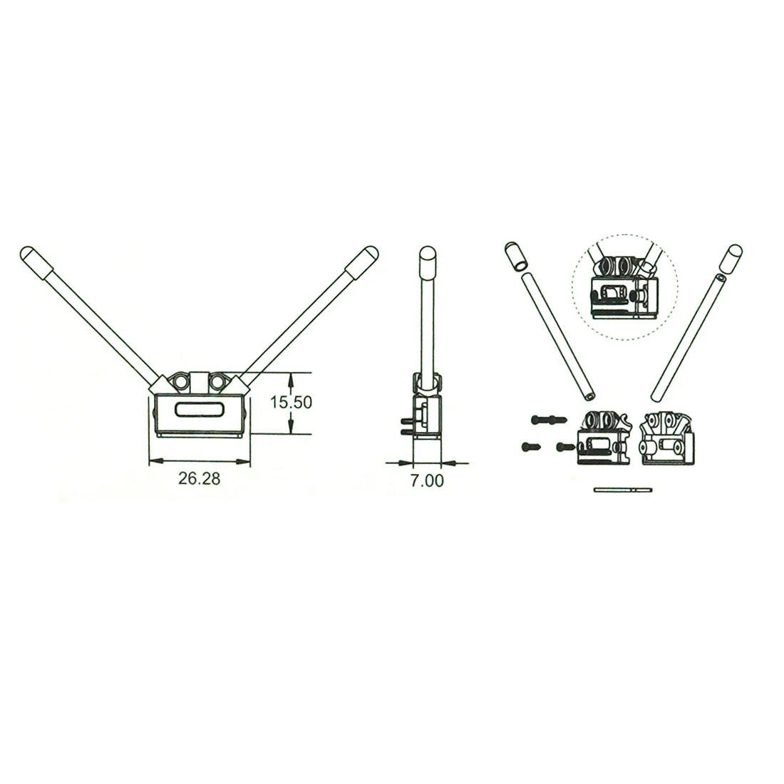 приемник f17308q14709 cc3d atom v type антенный пье