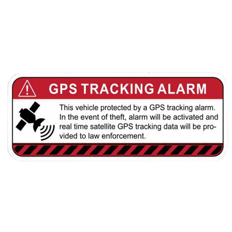 

GPS Tracking Alert Warning Vinyl Waterproof Reflective Car Sticker Car Motorcycle Windshield Bumper Decal 2 Pieces13*6cm