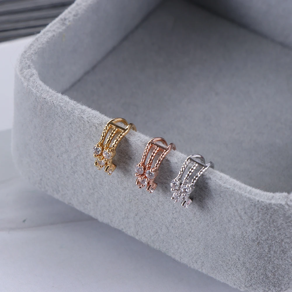 1 шт. регулируемые манжеты из нержавеющей стали с кубическим цирконием