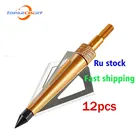 612 шт наконечники для охотничьих стрел 125 зерна 3 фиксированных лезвия для стрельбы из лука