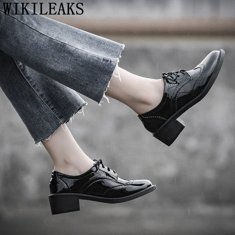 Женские туфли-оксфорды Женская Обувь роскошная дизайнерская для женщин женской