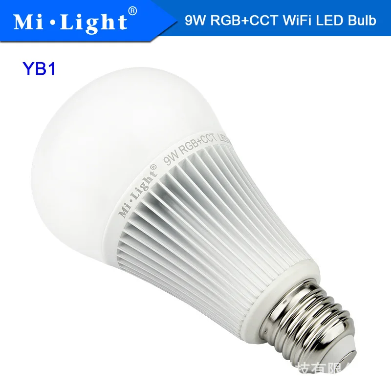 Светодиодная лампа Mi light YB1 9 Вт Wi-Fi RGB + CCT 2 4G беспроводная AC100-240V 2700-6500K с