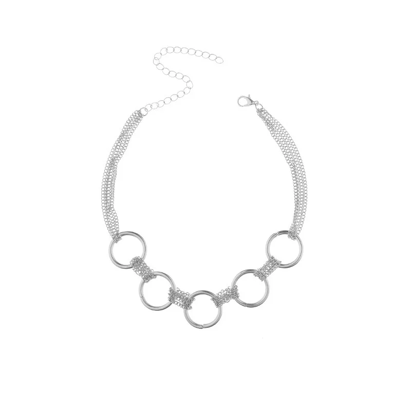 Ожерелье чокер женское из толстой металлической цепи колье в стиле Моаны с