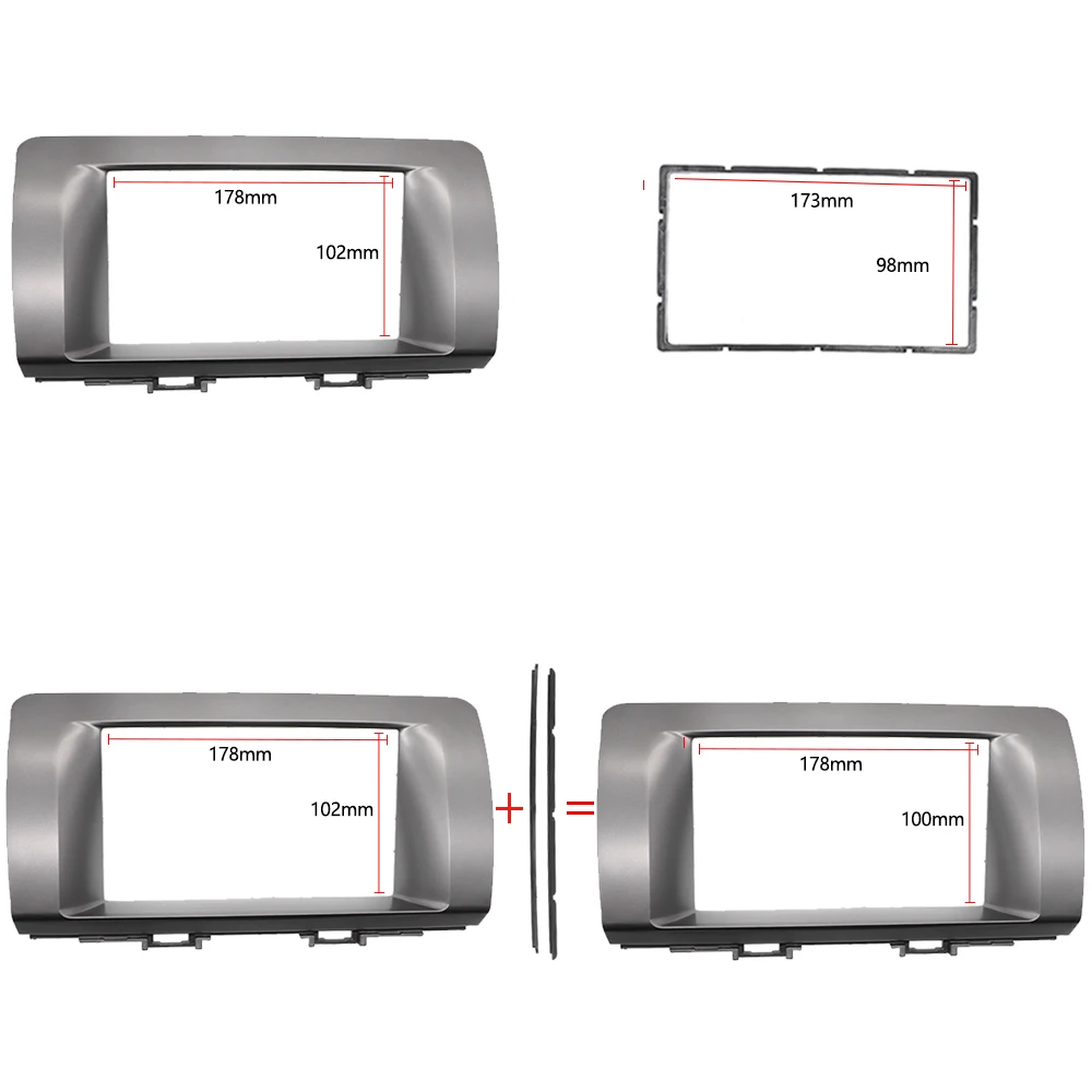 Рамка-адаптер для автомобильной радиостанции 2DIN Toyota bB Subaru Dex Daihatsu Coo Materia 2005 + CD DVD