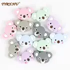 TYRY.HU 10 шт. бусины для прорезывания зубов Коалаоблако жевательный успокоитель цепочка DIY аксессуары Мультяшные силиконовые бусины для детских прорезывателей