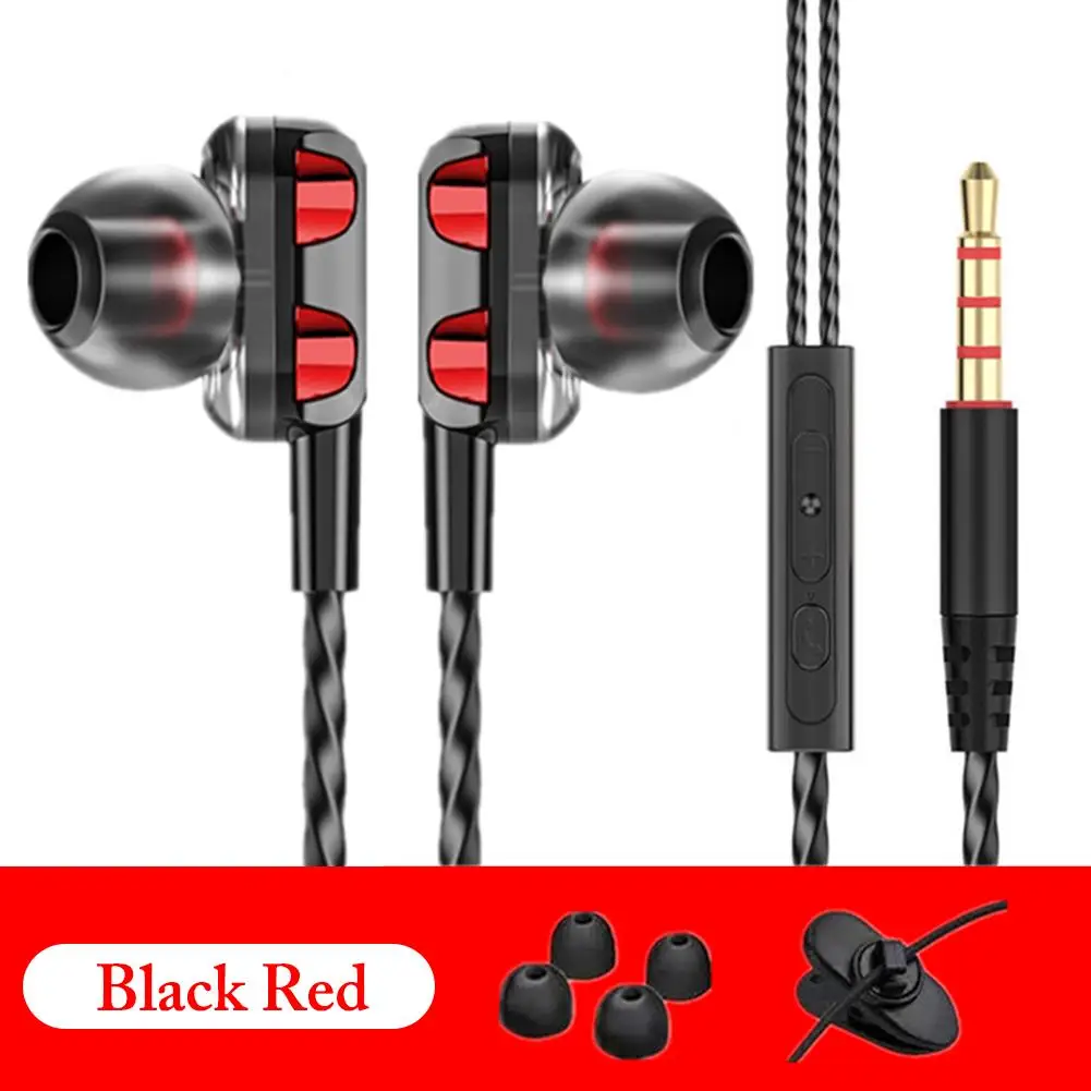 Наушники вкладыши с микрофоном компьютерные наушники проводные высоким басом