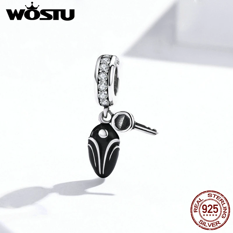 WOSTU подлинное серебро 925 пробы автомобильные брелоки подходят оригинальный