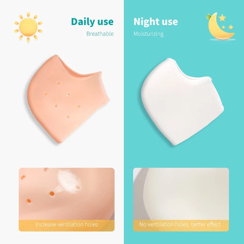 Увлажняющие гелевые носки FootMaster унисекс мягкая силиконовая защита для пятки