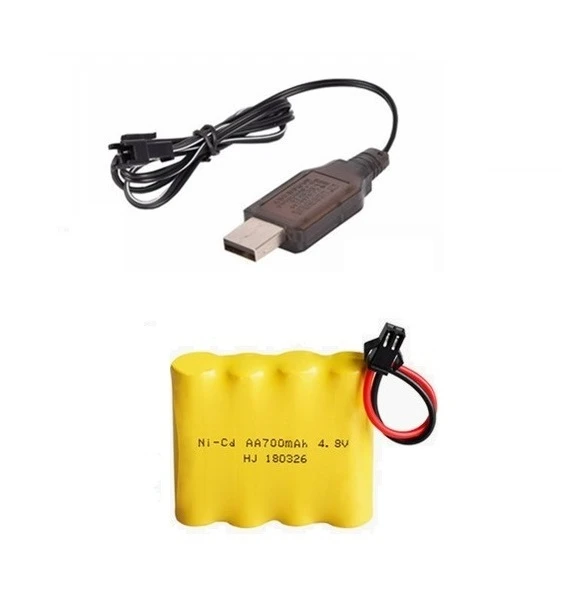 Белый SM Plug) 4,8 в Ni-cd аккумулятор для радиоуправляемых игрушек автомобили танки роботы лодки пистолеты 700 мАч 4,8 В перезаряжаемый аккумулятор 4* AA батарейный блок - Цвет: Белый