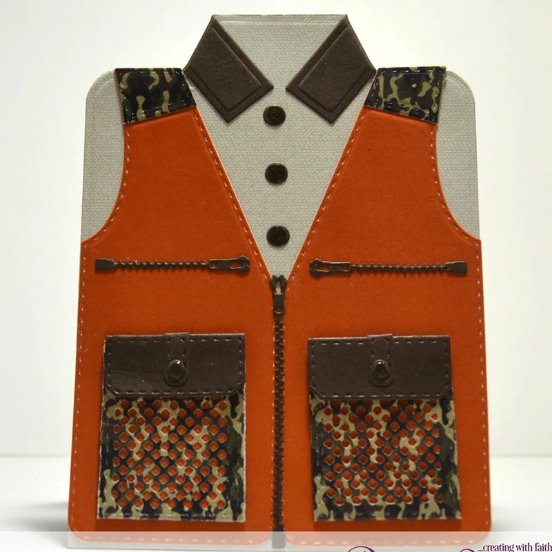 

2021 Suit Vest Cloth Metal Cutting Dies Template Scrapbooking Decorative Embossing Paper DIY Card Make Stencil Craft Mold Decor