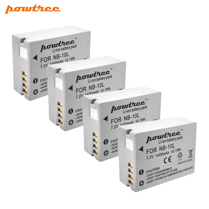 Аккумуляторная батарея Powtree для Canon NB 10L PowerShot G15 G16 SX40 SX60|Цифровые аккумуляторы| |