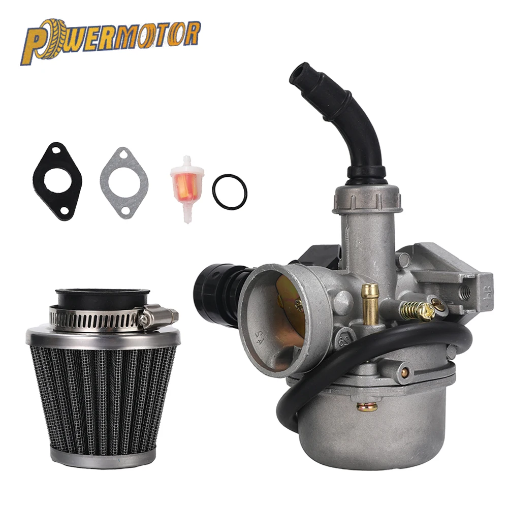 Motorcycle Carburetor Hand Choke PZ19 Carb For 50cc 70cc 90cc 110cc 125cc ATV Quad 4 Wheeler Dirt Bike Motorbike With Air Filter |