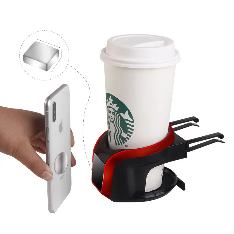 Car Air Conditioning Air Outlet Water Cup Drink Holder Car Magnet Mobile Phone Bracket Multi-function Fixed Hanging Cup Holder