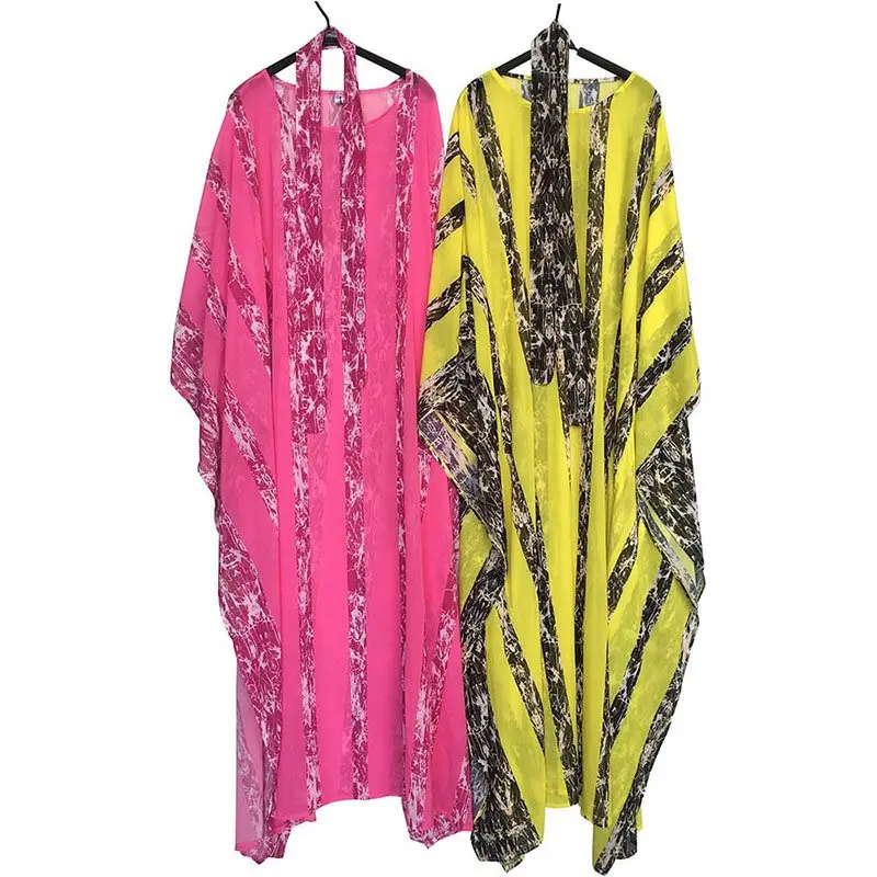 Boho пляжное платье большого размера в африканском стиле с принтом и поясом более d