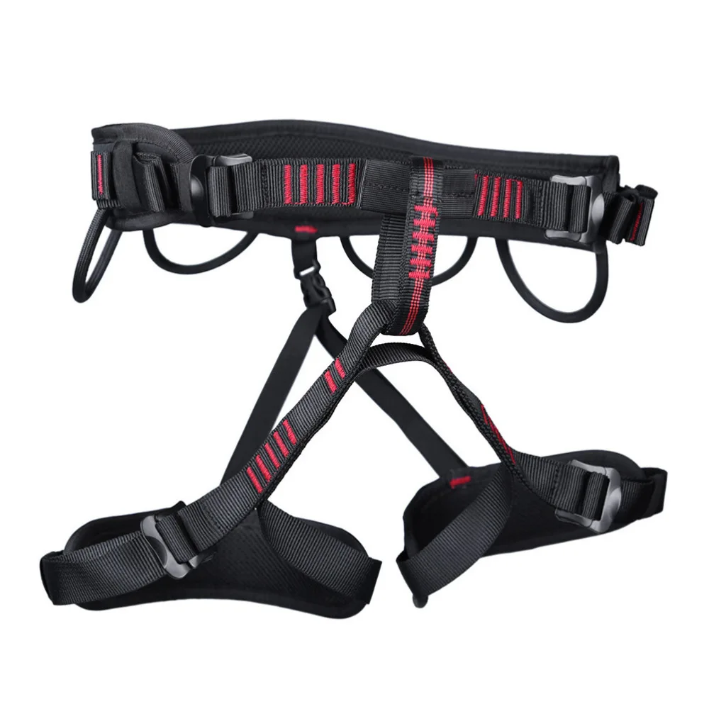 

Outdoor Climbing Safety Belt Mountaineering Expansion Belt Fire Development Training Climbing Downhill Seat Belt (Black)