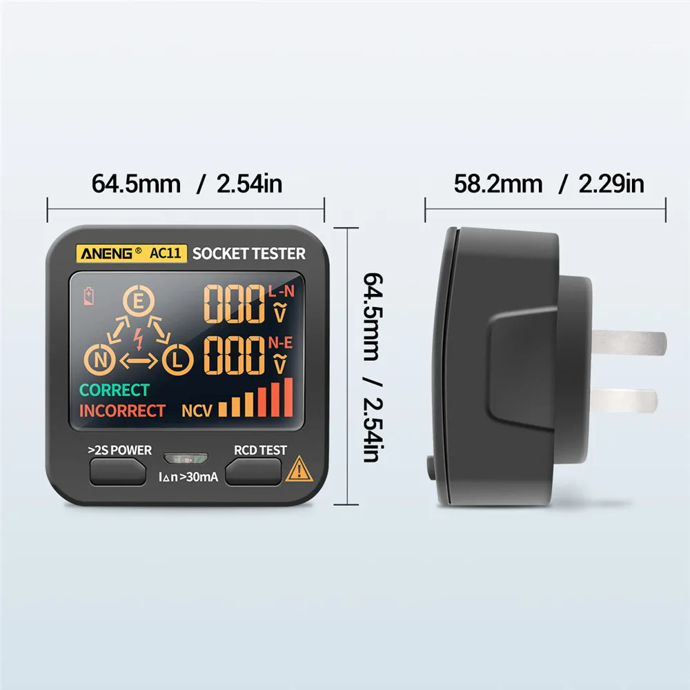 

AC11 Circuit Breaker Finders Instruments Outlet Detector Ground Live Zero Line Polarity Phase Voltage Indicator Socket Tester