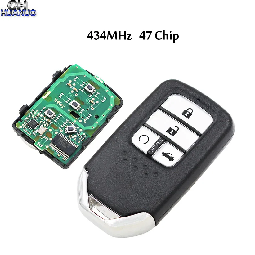 Новый дистанционный смарт ключ брелок 4 кнопки 434 мгц 47 чип для Honda Civic 2015 2016 с