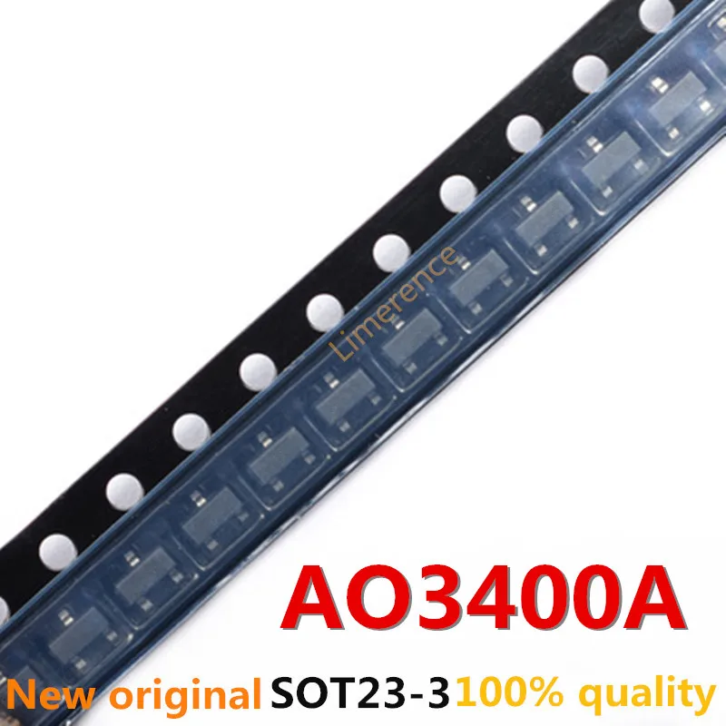 

100PCS AO3400 SOT23 AO3400A SOT-23 A09T SOT23-3 SMD New and Original IC Chipset