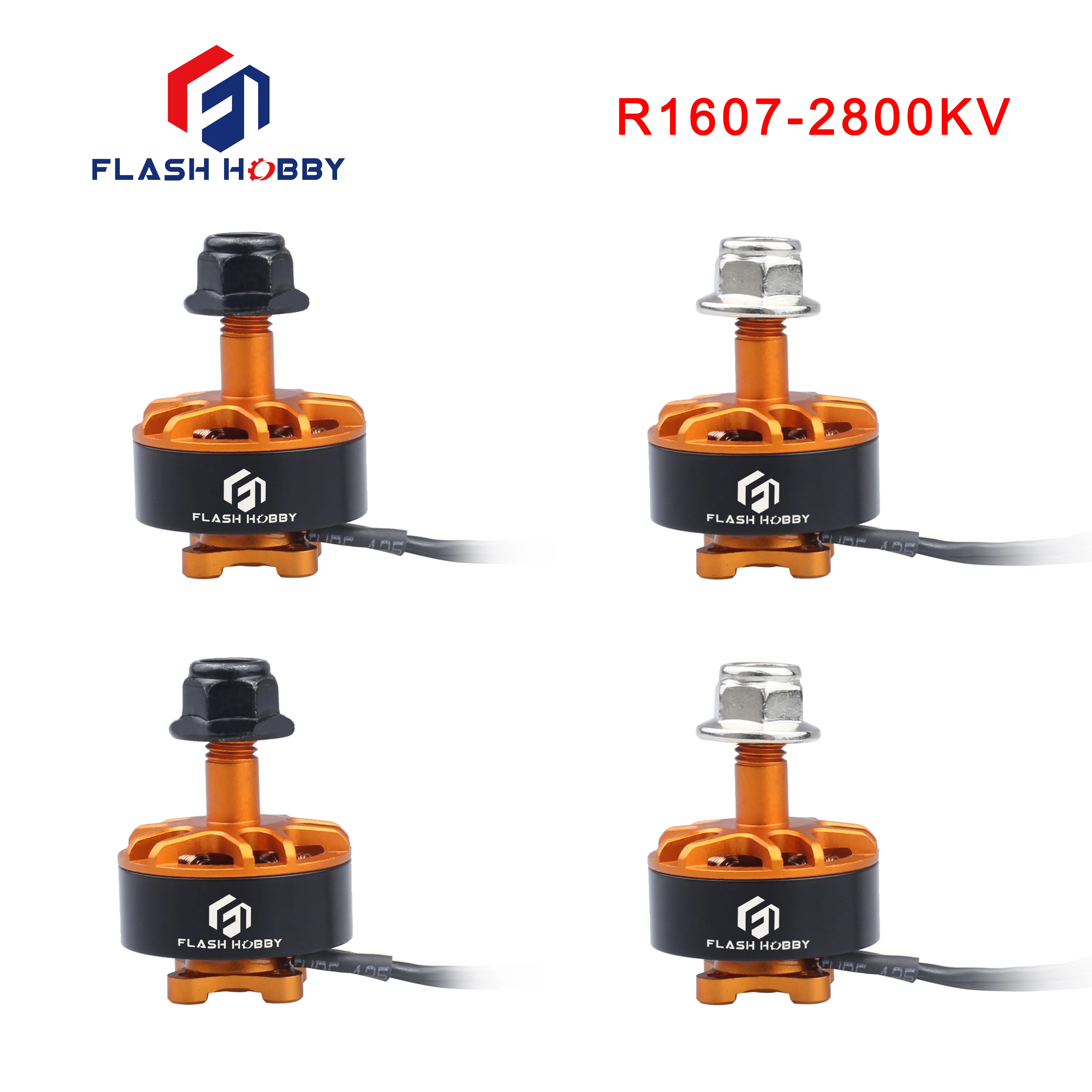 4 шт./лот Flashhobby R1607 2800KV CW/CCW бесщеточный двигатель для радиоуправляемого дрона FPV Racing