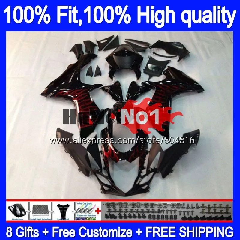 

Инъекция для SUZUKI GSXR 750 600 GSXR750 K11 18MC.14 красное пламя GSXR600 2011 2012 2013 2014 2015 2016 11 12 13 14 15 обтекатель