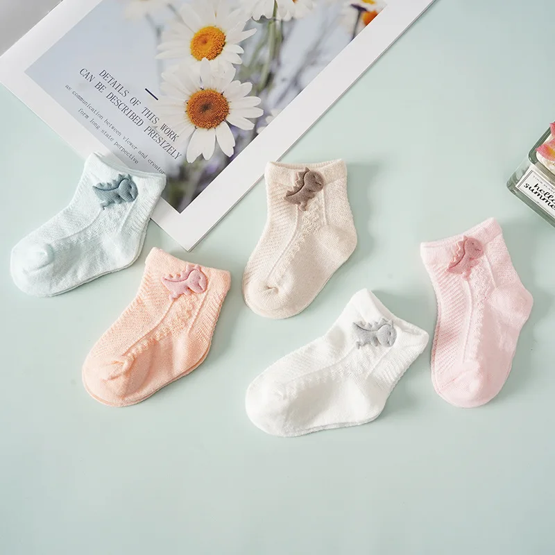 Новинка Носки для малышей мальчиков и девочек с украшением в виде динозавра