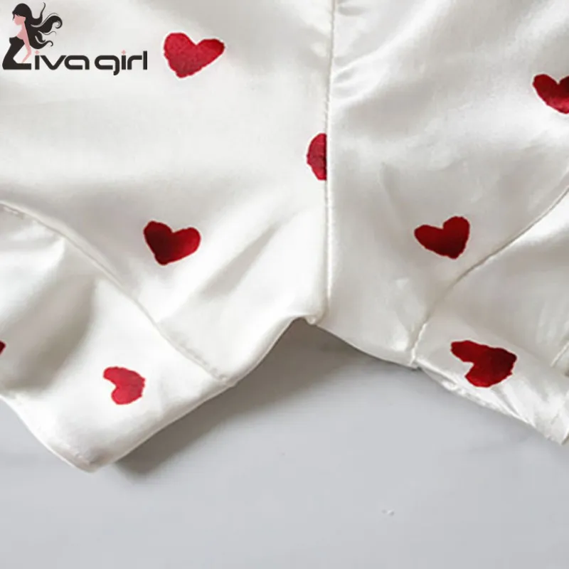 Сексуальная Женская одежда для сна атласная кружевная пижама с принтом в виде