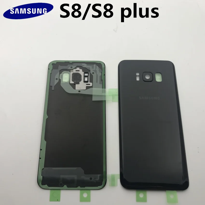 Original Glass For Samsung Galaxy S8 S8 Plus G950F G955F Back Battery Cover Door Rear Housing Case Replacement+ Adhesive Sticke